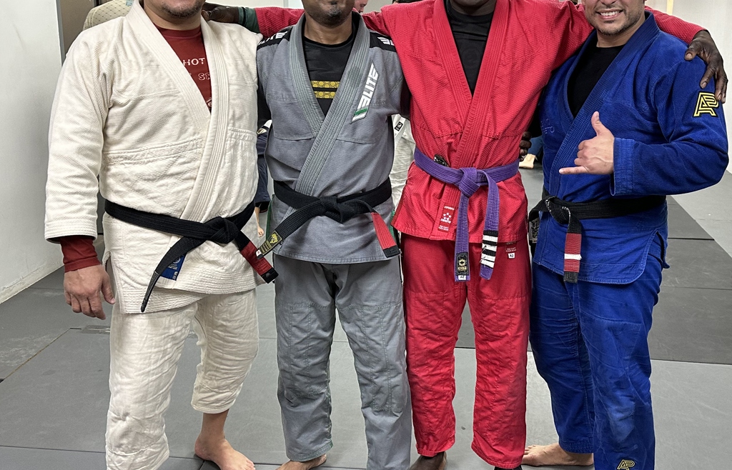 Tough rolls with Black Belts and Black Mamba